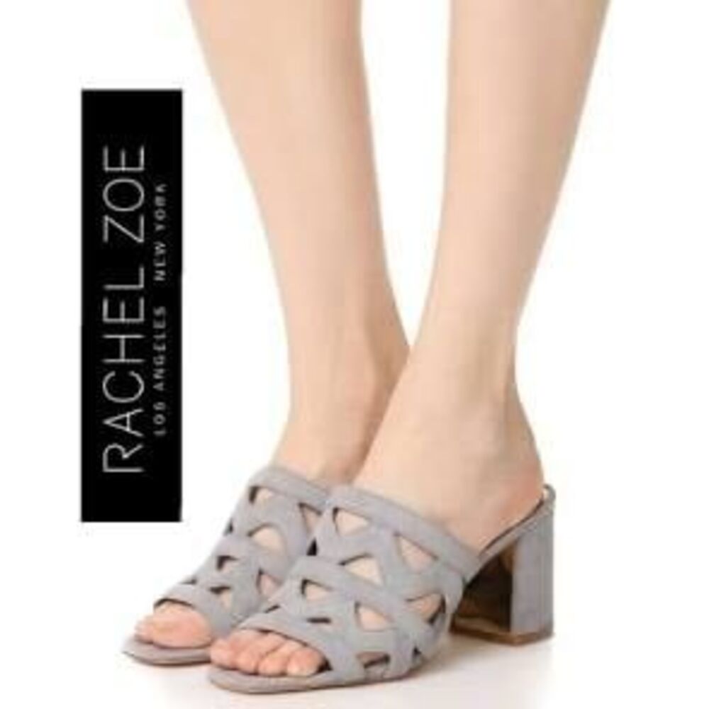 Rachel Zoe Zig Zag Genieva Grey Mules